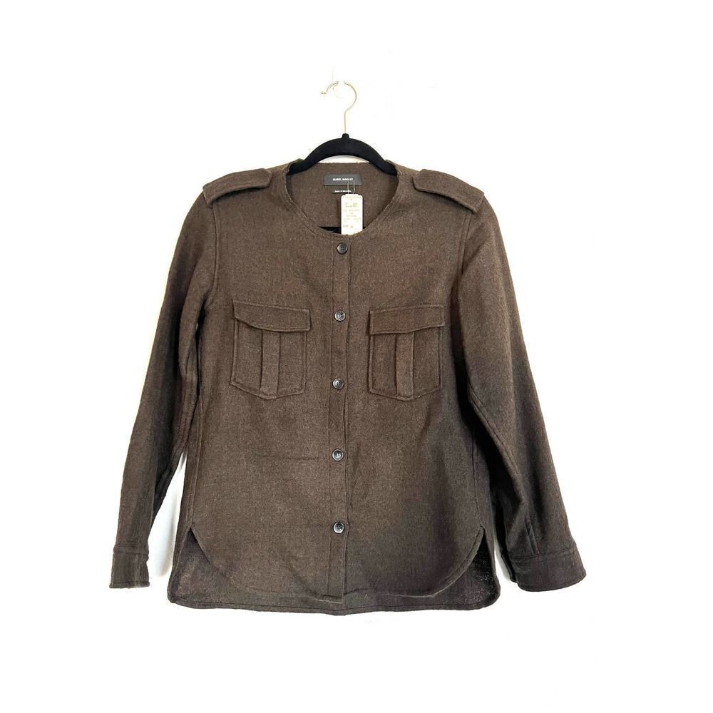 Isabel Marant wool top in olive FR38